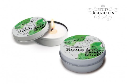 Массажная свеча Petits Joujoux Rome с ароматом грейпфрута и бергамота - 33 гр. - MyStim - купить с доставкой в Южно-Сахалинске