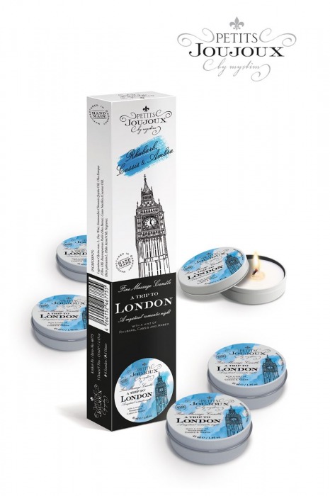 Набор из 5 свечей Petits Joujoux London с ароматом ревеня, амбры и чёрной смородины - MyStim - купить с доставкой в Южно-Сахалинске