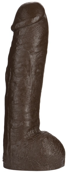 Большая насадка для трусиков Vac-U-Lock Realistic Hung - 31,7 см. - Doc Johnson - купить с доставкой в Южно-Сахалинске