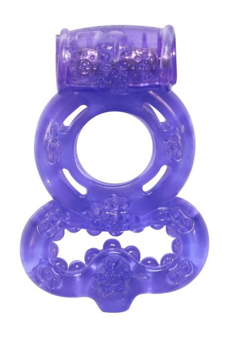 Фиолетовое эрекционное кольцо Rings Treadle с подхватом - Lola Games - в Южно-Сахалинске купить с доставкой