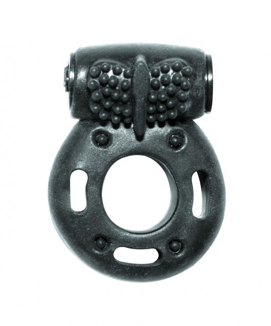 Черное эрекционное кольцо с вибрацией Rings Axle-pin - Lola Games - в Южно-Сахалинске купить с доставкой