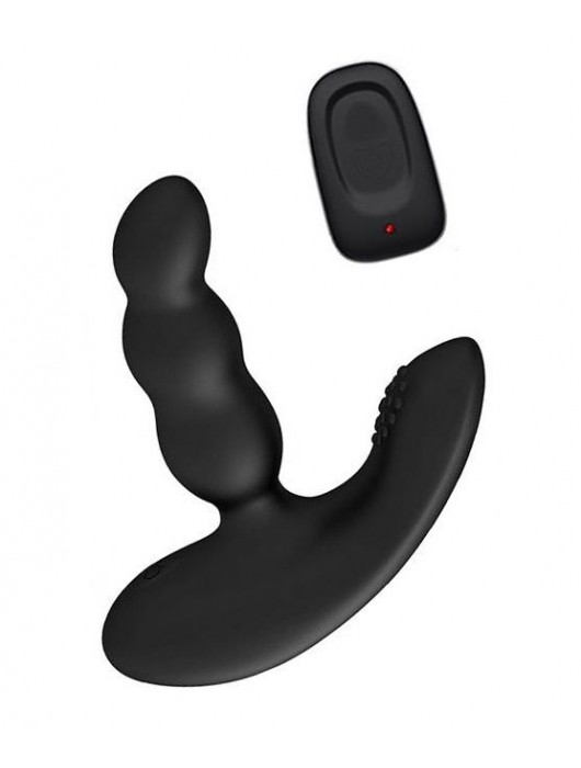 Черный силиконовый стимулятор простаты Levett Nitoc с пультом ДУ - Levett - в Южно-Сахалинске купить с доставкой