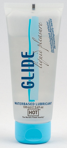 Интимная смазка на водной основе Glide - 100 мл. - HOT - купить с доставкой в Южно-Сахалинске