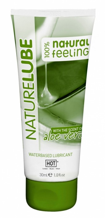 Смазка на водной основе с алоэ вера Nature Lube - 30 мл. - HOT - купить с доставкой в Южно-Сахалинске