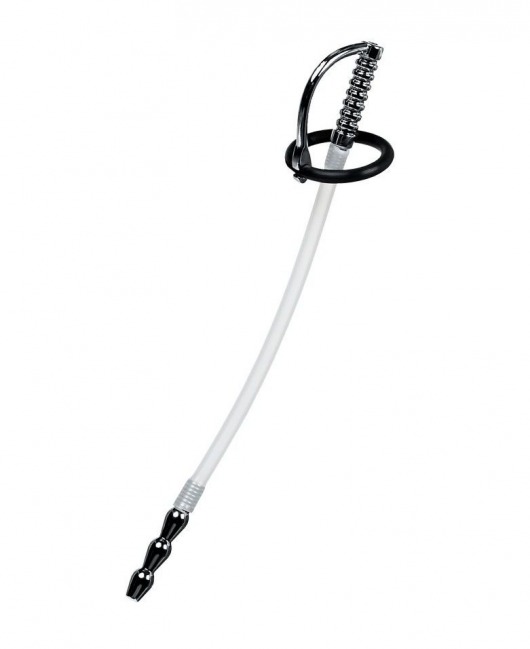 Силиконовый уретральный плаг со сменными фиксирующими кольцами Metal - ToyFa - купить с доставкой в Южно-Сахалинске