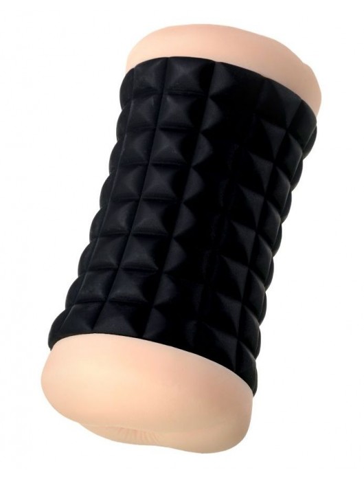 Двухсторонний мастурбатор JOS JANICE в черном цилиндре - JOS - в Южно-Сахалинске купить с доставкой