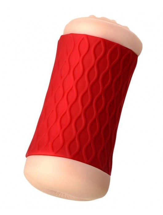 Двухсторонний мастурбатор JOS  NADIN в красном цилиндре - JOS - в Южно-Сахалинске купить с доставкой