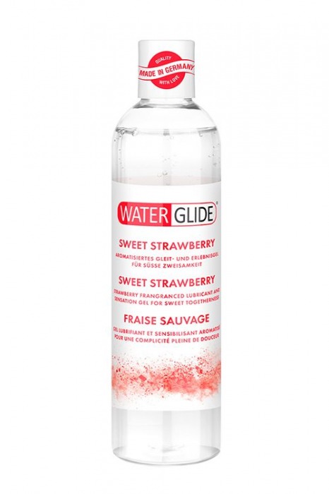 Лубрикант на водной основе с ароматом клубники SWEET STRAWBERRY - 300 мл. - Waterglide - купить с доставкой в Южно-Сахалинске