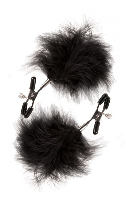 Зажимы для сосков с пухом FEATHERED NIPPLE CLAMPS - Blush Novelties - купить с доставкой в Южно-Сахалинске