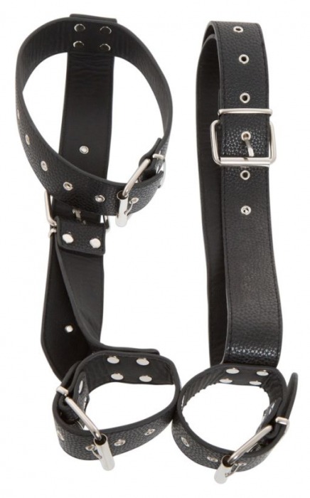 Фиксация на шею и запястья Bad Kitty Neck and Hand Restraints - Orion - купить с доставкой в Южно-Сахалинске