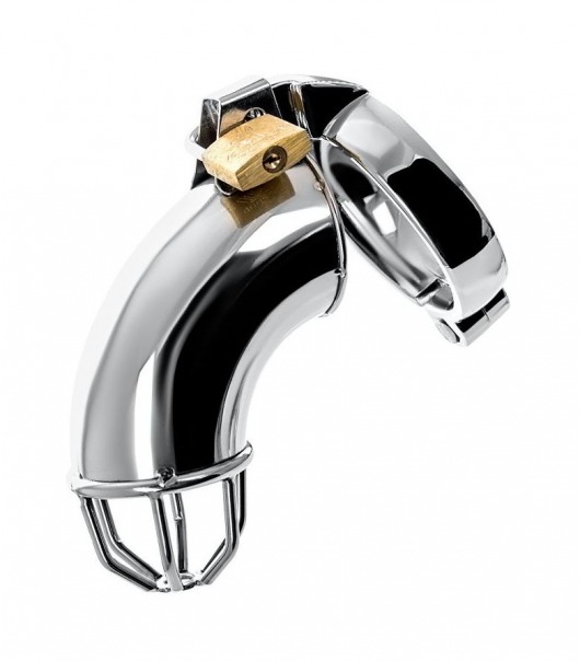 Серебристый мужской пояс верности TOYFA Metal - ToyFa - купить с доставкой в Южно-Сахалинске