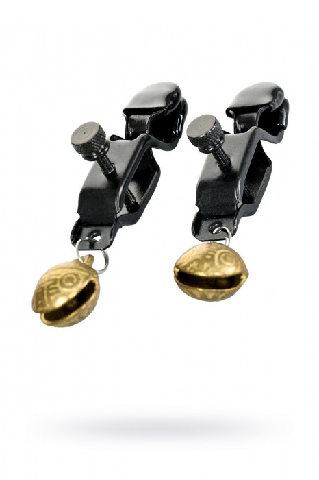 Черно-золотистые зажимы для сосков TOYFA Theatre - ToyFa - купить с доставкой в Южно-Сахалинске