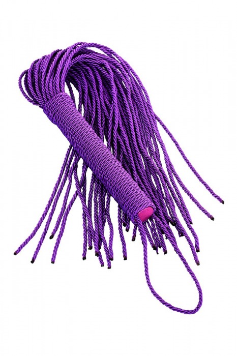 Сиреневый флоггер из веревки Theatre - 48,5 см. - ToyFa - купить с доставкой в Южно-Сахалинске