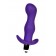 Фиолетовая изогнутая анальная вибропробка - 12,9 см. - A-toys