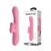 Розовый вибратор-кролик Gina с клиторальной щеточкой - 20,5 см. - Baile купить в Южно-Сахалинске с доставкой в Orgasmix.ru Розовый вибратор-кролик Gina с клиторальной щеточкой - 20,5 см. - Baile